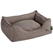 Brun Hunter SOFA BOSTON hundsoffa med upphöjd kant och vändbar kudde